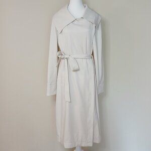 Anthropologie Avec Les Filles Drape Belted Long Trench Coat Size Medium